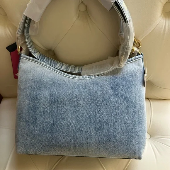 Coach Laurel Loved Denim Purse W/Charms,New! - Picture 6 of 10